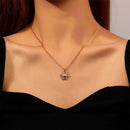 Alloy Diamond Smile Flower Necklace Crystal Jewelry Pendants for Women