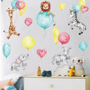 Cute Flying Animals Wall Decals Zebra Lion Elephant Decals Wall Room For M8T9