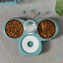 Cat Food Bowl Automatic Feeder Water Pet Dog Food Drink Dish Bowl (Green) Newly