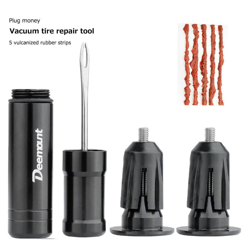 Mountain Bike Rubber Strip Drill Tubeless Tire Puncture Repair Tool Kit (A)