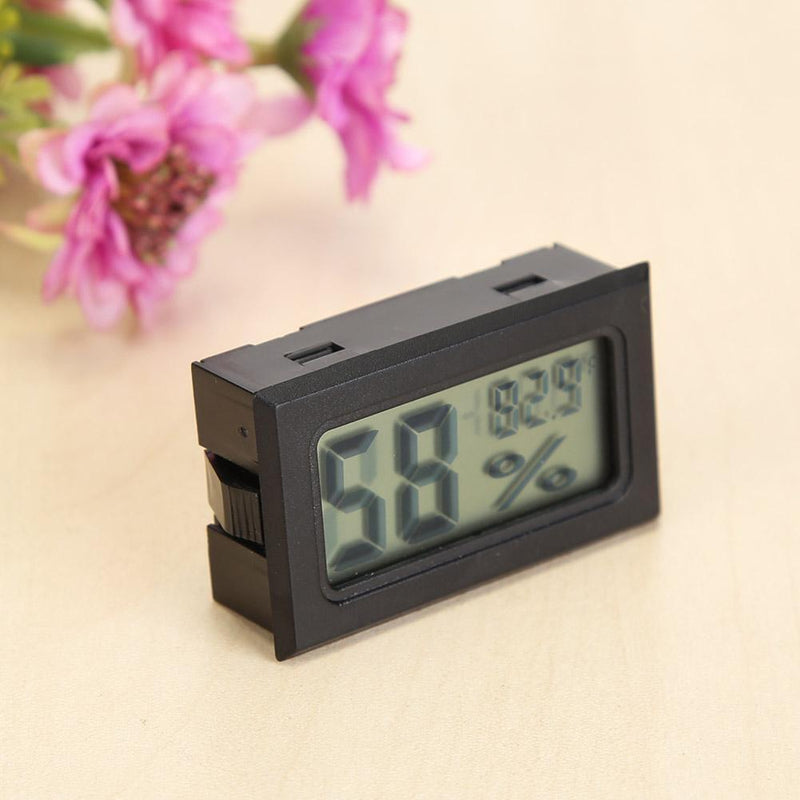 Mini Digital LCD Temperature Humidity Meter Thermometer (Black Fahrenheit)