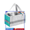 3 Grids Felt Storage Basket - Soft Kid Audio Toys Storage Containers (Blue)