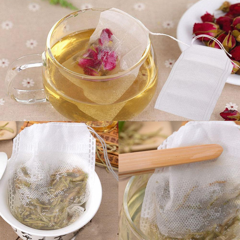 500pcs Empty Teabags String Heat Seal Filter Paper Herb Tea Bag 5.5 x7CM