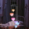 6LED Colorful Love Heart Wind Chime Lamp Solar Powered Garden Hanging Lamp Newly