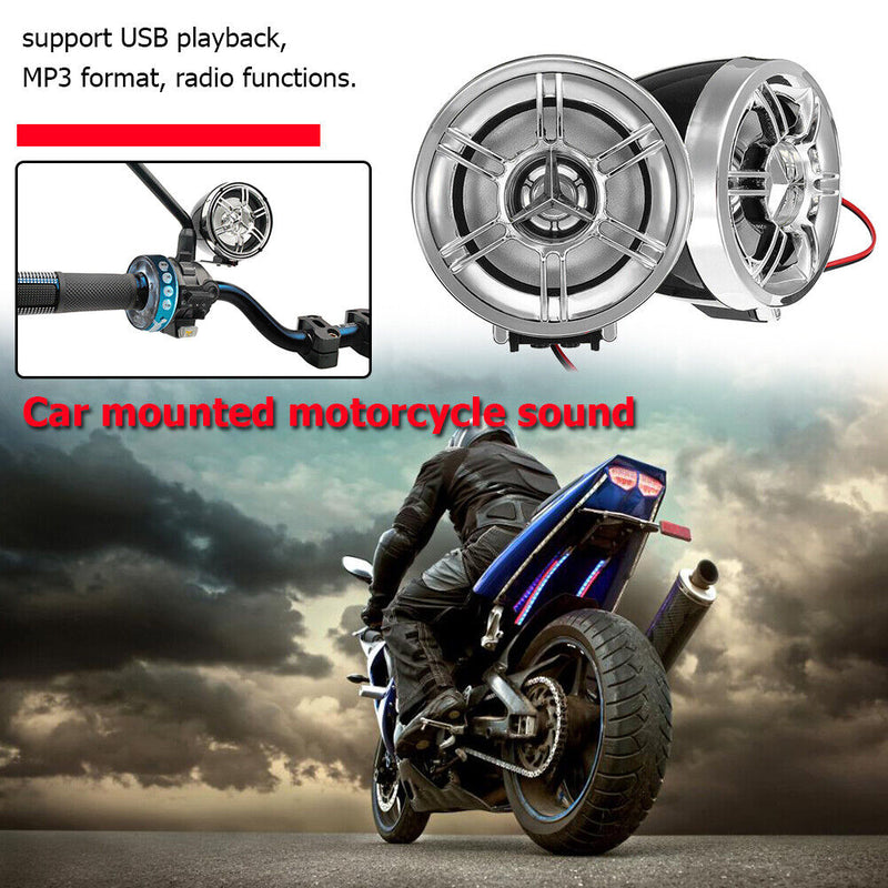 Motorcycle Bluetooth Sound System FM MP3 Player Wireless Audio Studio Speak