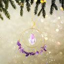 Moon Circle Crystal Suncatcher Rainbow Chaser Window Curtains Pendant Home De