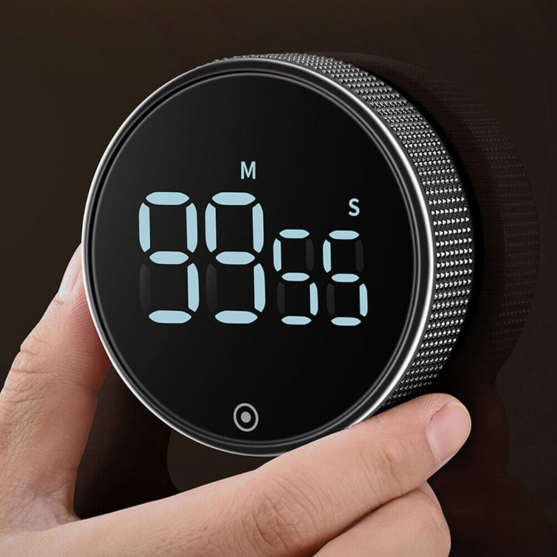 Digital Display Magnetic Rotation Timer Adjustable Electronic Countdown Device
