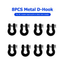 8pcs Bumper D-ring Tow Hooks for 1/24 Axial RC Crawler Climbing Car Accessories