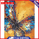 Painting By Numbers DIY Quiet Butterfly Canvas Oil Art Picture Ornaments Kit