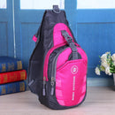 Chest Bag Outdoor Sport Travel Shoulder Sling Backpack Pouch(Rose Red)
