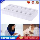 #A Braille Medicine Organizer Moisture-proof 14 Dividers Vitamin Holder Twice Da