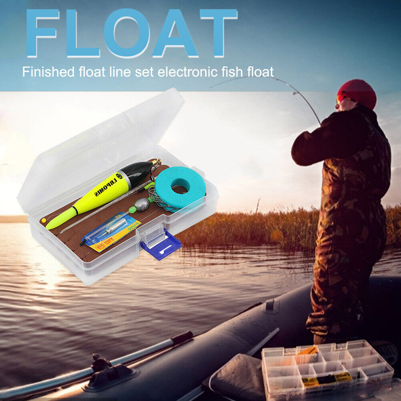 Fishing Float Set Line Double Hook Connector Electronic Fishing Tackle Tool