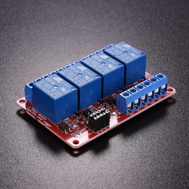 4-Channel 12V Relay Module with Optocoupler H/L Level Triger for Arduino