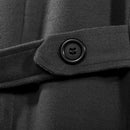 Mens Winter Double-breasted Warm Coat Jacket Wool Parka Overcoat Grey XXL