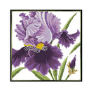 14CT Partial Cross Stitch Purple Flower Counted DIY Embroidery Kits Handmad