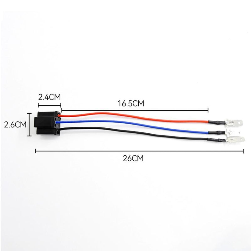 Car LED Headlight Lamp Socket Wiring Harness Female Connector Cable for H4