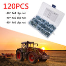 120pcs U Shaped Nut Car Mounting Fastener Clips Assorted Kit for Motorcycle Auto