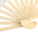 Chinese Folk Art Rose Silk Veil Bamboo Short Dancing Fan for Belly Dance
