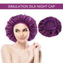 Satin Bonnet Silk Sleep Cap Adjustable Cap Salon Bonnet for Women Braids Hair