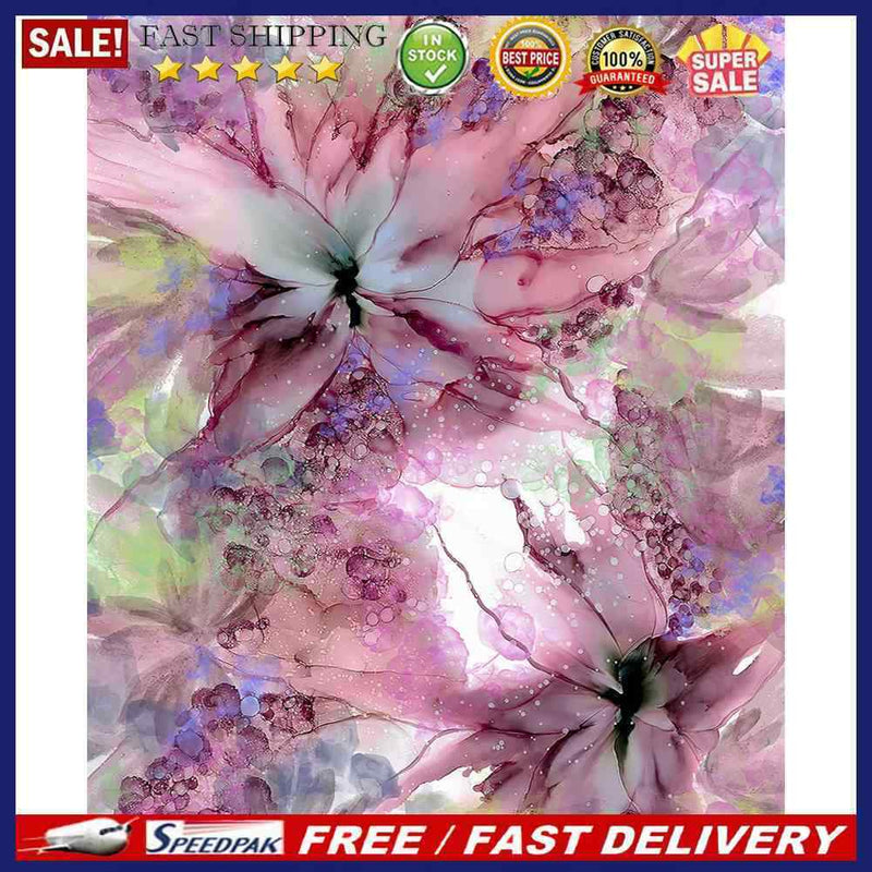 Pink Flower Oil Paint By Numbers Picture DIY Art Home Decoration Gift No Fr