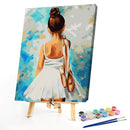 Ballet Girl Partial Oil Paint By Numbers DIY Handpainted on Canvas Wall Art