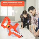 100m Open Reel Retractable Fiberglass Tape Measure Metric Measuring Ruler Newly