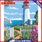 Lighthouse Oil Paint by Numbers Hand Painted Frameless Picture Home Ornament Kit