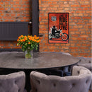 Rust Free UV Protected Metal Motorcycle Sign Bar Wall Home Poster (C) Newly