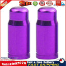 2x Bicycle Presta Tire Valve Cap Aluminum Alloy Bike Valve Cover (Purple) Newly