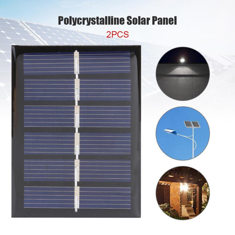 Portable 0.3W 3V Solar Panel Charger 65x48mm Mini DIY Solar Module (2pcs) Newly