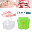 Denture Care Bath Box Clean False Teeth Nursing Hang Net Container (Green)