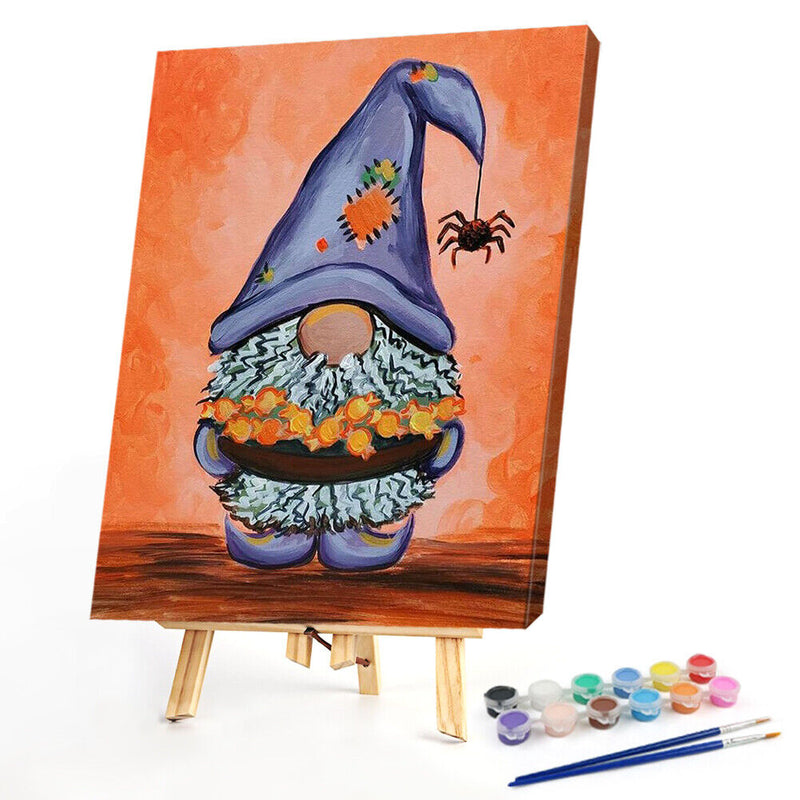 Gnome Old Man Oil Paint By Numbers DIY Picture Kit for Christmas Home Decoration