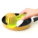 Plastic Potato Tomato Slicer Kitchen Slice Assistant Fruit Cutting Holder