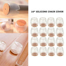 16pcs Durable Non-Slip Chair Desk Leg Protective Case Cap Pad Silicone Tabl