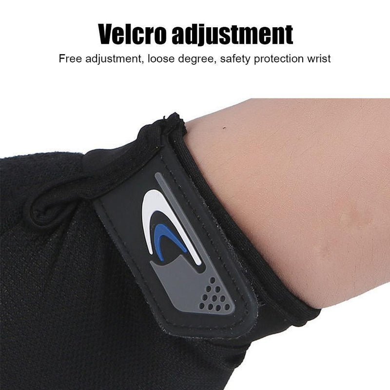 Fishing Gloves Anti-Brief 2 Cut Finger Breathable Cycling Center (Black)