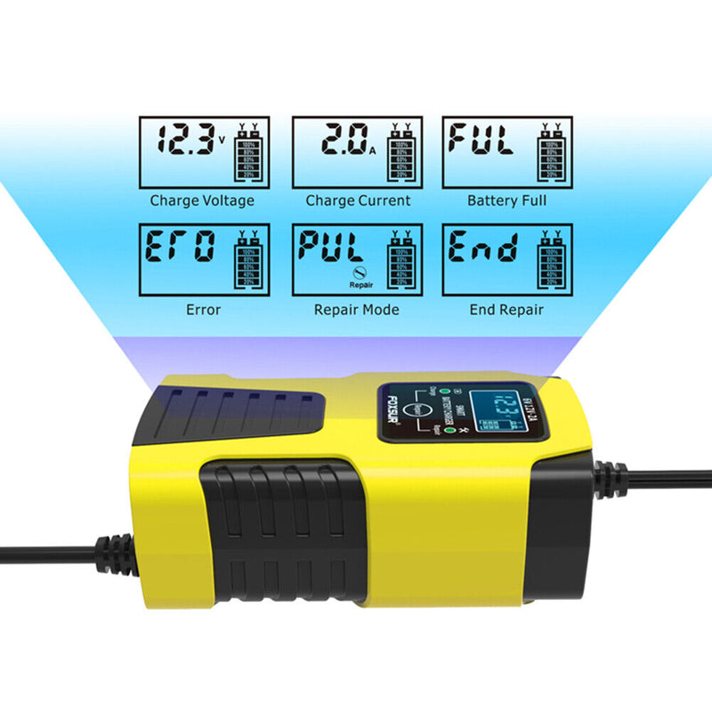 6V 12V 2A Smart Automatic Battery Charger for GEL AGM Car Motorcycle Accessories