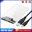 2.5 inch Transparent Hard Disk Case Type-C to SATA HDD SSD Mobile Enclosure