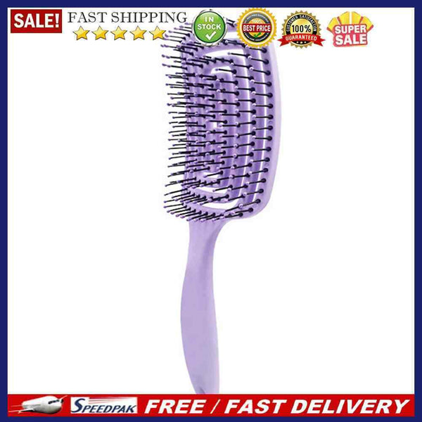 Massager Comb Wide Teeth Anti-static Salon Styling Smooth Hair Combs(Purple