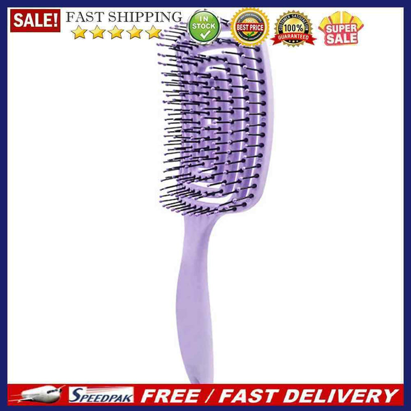 Massager Comb Wide Teeth Anti-static Salon Styling Smooth Hair Combs(Purple