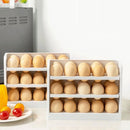 Three Layers Flip Egg Storage Box Kitchen Fridge Egg Keeping Fresh Tray Newly