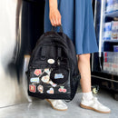 #A Nylon Female Japanese Preppy Style Schoolbag High School Girls Backpack for G