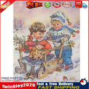 Handmade DIY Full Round Drill Diamond Painting 5D Snow Kids Poster Kit Newly