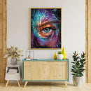 Home DIY Hand Painted Paint By Numbers Oil Canvas Pictures Starry Sky Eyes