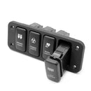12V 4 Button Blue LED On/Rocker Switch Panel with 150mm Cable for Toyata