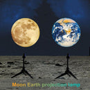 Home Decor 360° Rotatable LED Projection Lamp Night Light MOON EARTH Projector