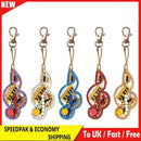 DIY Full Drills Diamond Paintng Special-shaped Musical Note Key Chains Bag Gifts