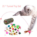 21pcs Pet Supplies Product Interactive Sisal Ball Funny Cat Tunnel Molar To