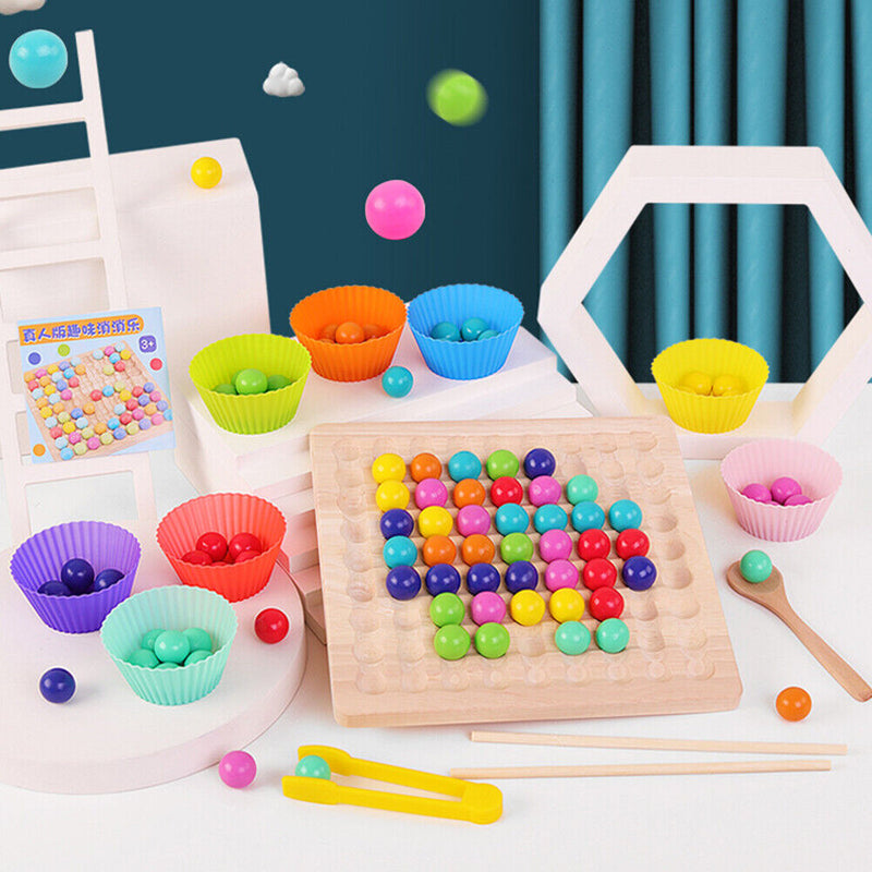 Colorful Clip Beads Puzzle Educational Toys Attention Training Desktop Games