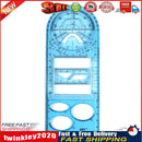 Multi-function Geometric Ruler Drawing Template Measuring Tools (Blue) Newly