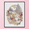 Partial Cross Stitch 11CT DIY Christmas Reindeer Printed Embroidery Kit Handmade